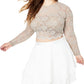 City Studios Junior's Plus Lace Crop Top Dress Brown Size 2