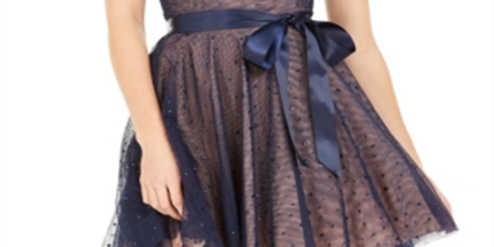 Teeze Me Junior's Mini Formal Cocktail and Party Dress Blue Size 1