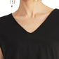 Rachel Roy Women's Bina Cropped V Neck Top Black Size XX-Large