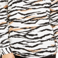 Alfani Women's V Neck Animal Print Top Black Size Small