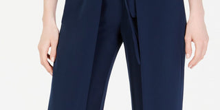 Bar III Women's Wide Leg Tie Front Pants Dark Blue Size XX-Large