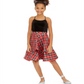 Sequin Hearts Big Girl's 2 Pc Eyelash Bolero & Plaid Dress Red Size 10