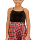 Sequin Hearts Big Girl's 2 Pc Eyelash Bolero & Plaid Dress Red Size 10