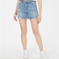Tinseltown Junior's Ripped Denim Mini Skirt Blue Size 15