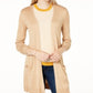 Maison Jules Women's Long Sleeve Open Cardigan Sweater Brown Size X-Small