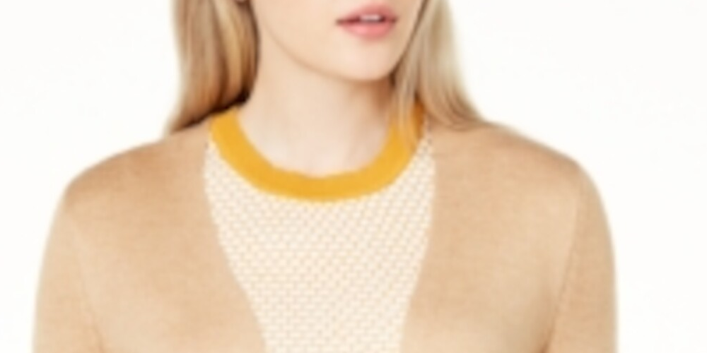 Maison Jules Women's Long Sleeve Open Cardigan Sweater Brown Size X-Small