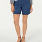 Style & Co Women's Double Pocket Cuffed Shorts Blue Size 12