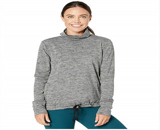 Nike Women's Yoga Funnel Neck Dri Fit Top Grey Size X-Small