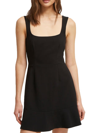 French Connection Women's Dorotea Flounced Square Necl Fit & Flare Dress Black Size 0