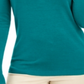 JM Collection Women's Embellished Sleeve V Neck Sweater Green Size Medium