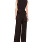 Vince Camuto Women's Sleeveless V Neck Evening Jumpsuit Black Size 2
