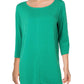 Alfani Women's 3/4 Sleeve Tunic Green Size Small