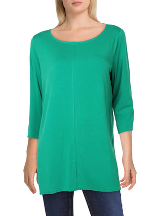 Alfani Women's 3/4 Sleeve Tunic Green Size Small