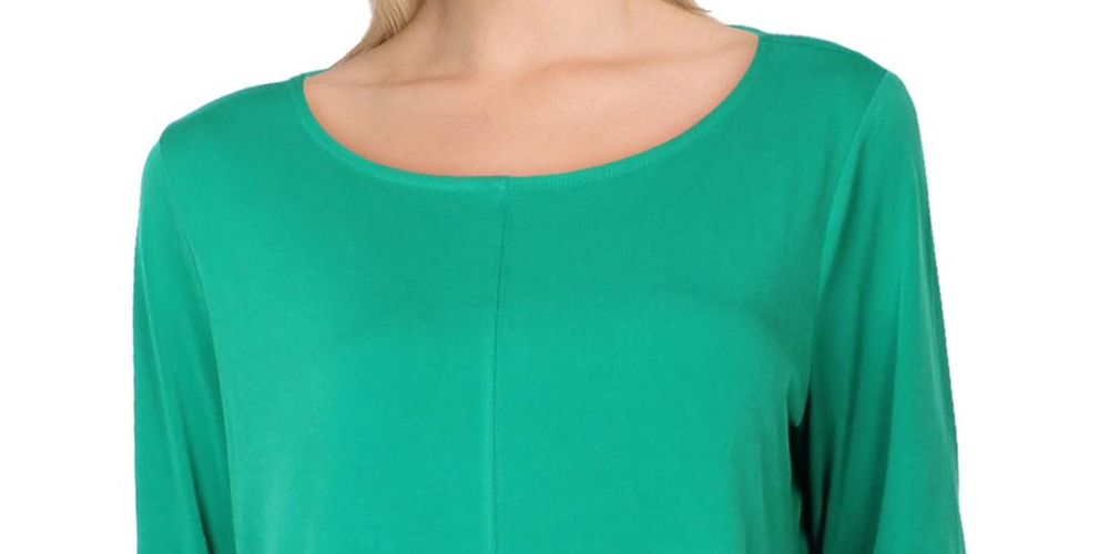 Alfani Women's 3/4 Sleeve Tunic Green Size Small