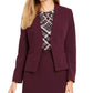 Calvin Klein Women's Collarless Open Front Jacket Purple Size 6