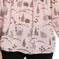 Tommy Hilfiger Women's Long Sleeve Bayview Dot Pintuck Top Pink Size Medium