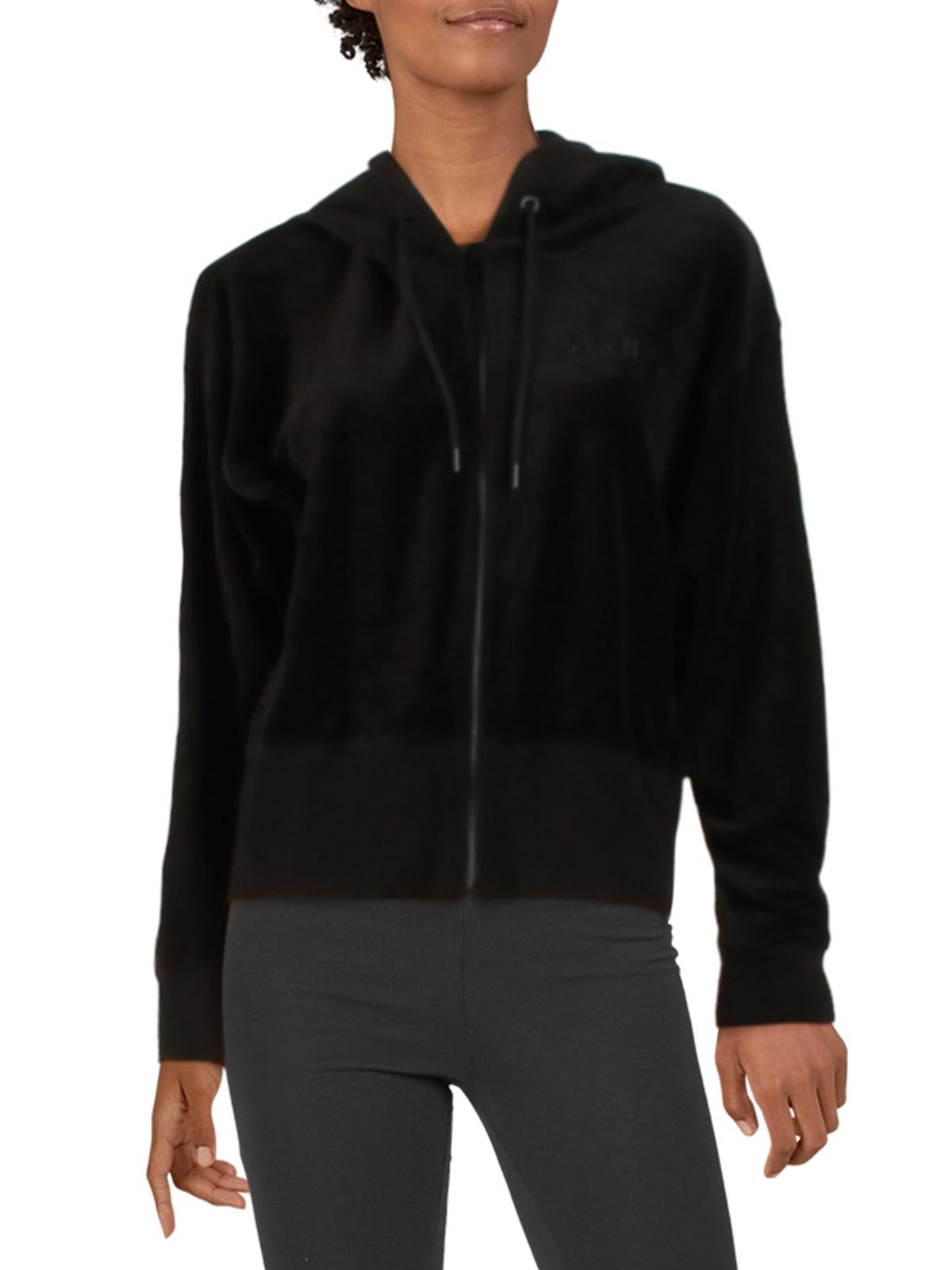 DKNY Women's Athleisure Fitness Hoodie Black Size Medium