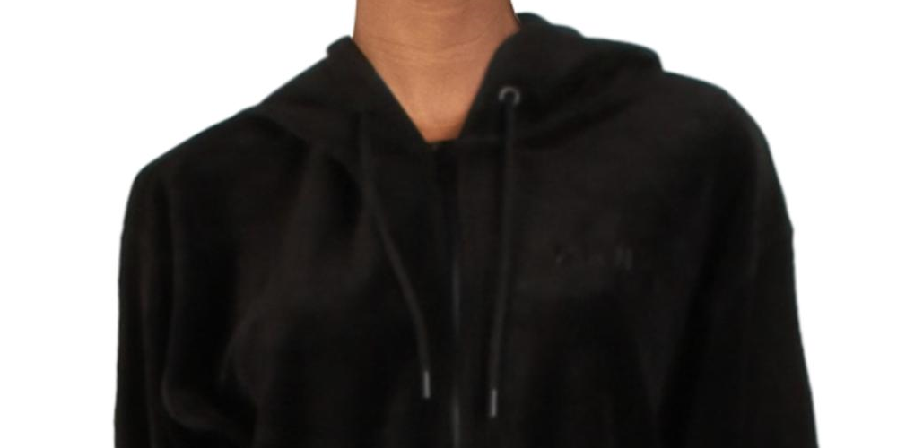 DKNY Women's Athleisure Fitness Hoodie Black Size Medium