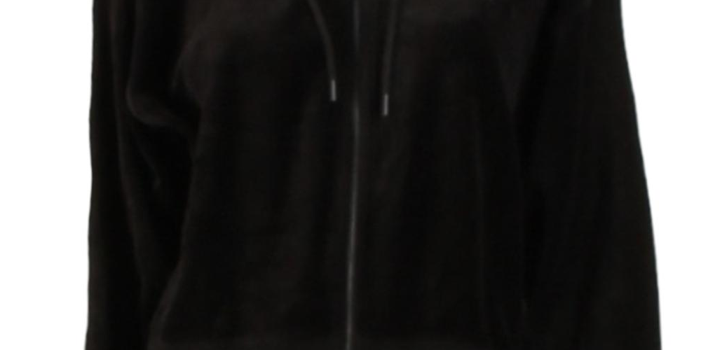 DKNY Women's Athleisure Fitness Hoodie Black Size Medium