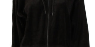 DKNY Women's Athleisure Fitness Hoodie Black Size Medium