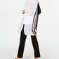 Alfani Women's Color Block 3/4 Sleeve Jewel Neck Blouse Evening Top Black Size Petite Small
