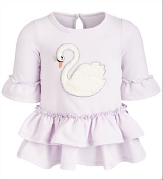 First Impressions Baby Girl's Swan Ruffle Dress Purple Size 24MOS