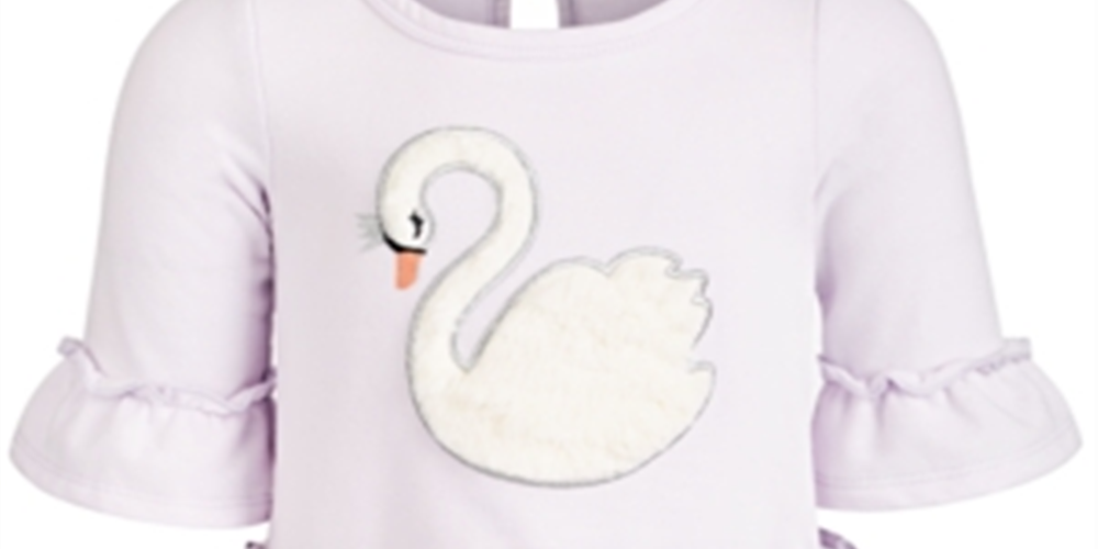 First Impressions Baby Girl's Swan Ruffle Dress Purple Size 24MOS