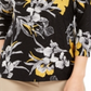 JM Collection Women's Printed Jacquard Top Black Size Large