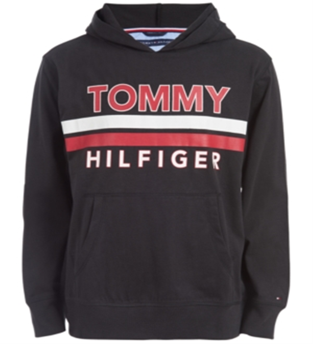 Tommy Hilfiger Little Boy's James Logo Lightweight Hoodie Gray Size 6