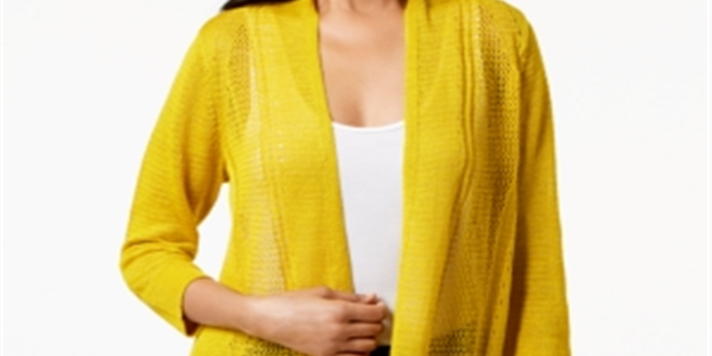 Alfani Women's Open Front Cardigan Choose Yellow Size Petite L
