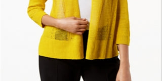Alfani Women's Open Front Cardigan Choose Yellow Size Petite L