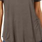 JM Collection Women's Scoop Neck Top Brown Clay  Size Large