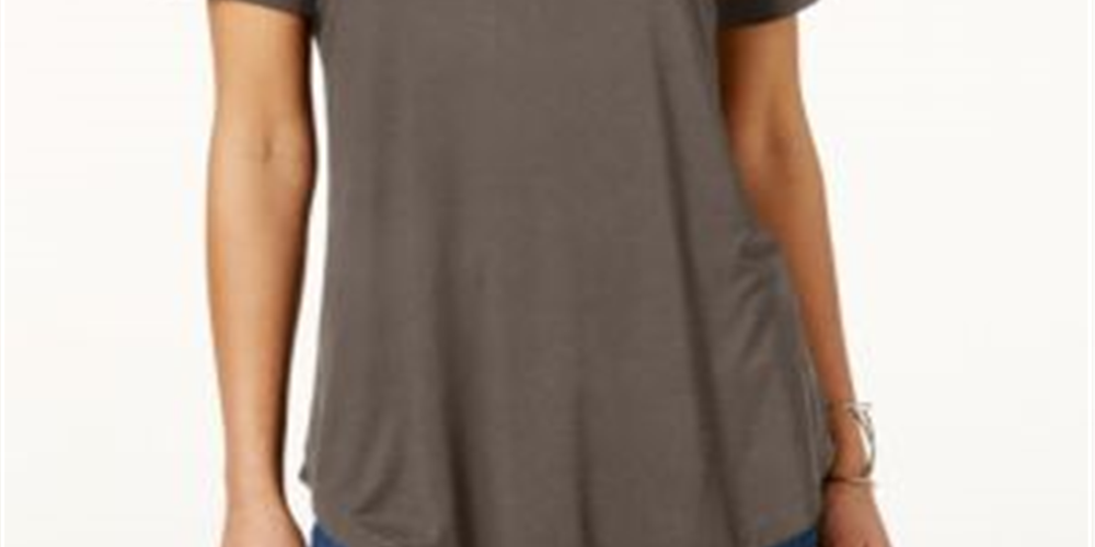 JM Collection Women's Scoop Neck Top Brown Clay  Size Large