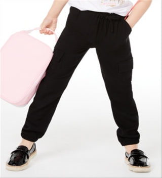 Epic Threads Little Girl's Cargo Jogger Pants Black Size 5