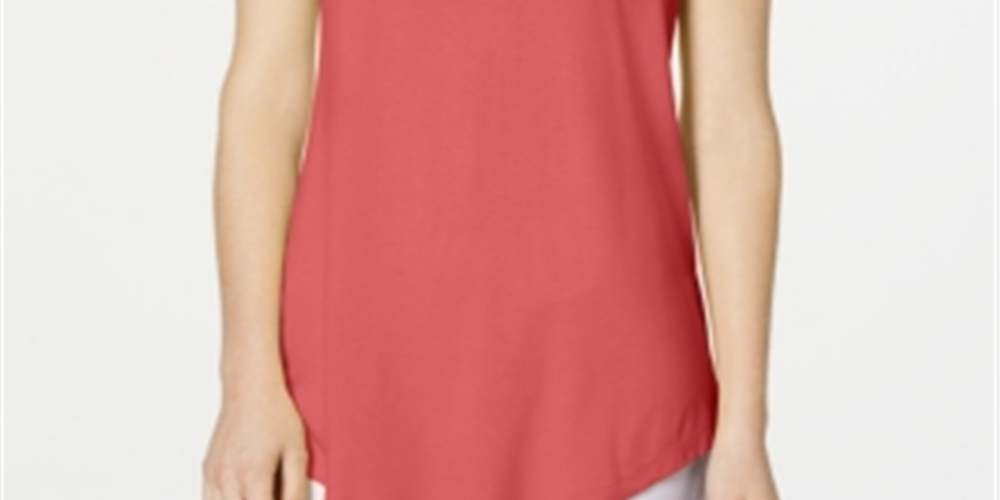 JM Collection Women's Cold Shoulder Swing T-Shirt Red Size X-Large