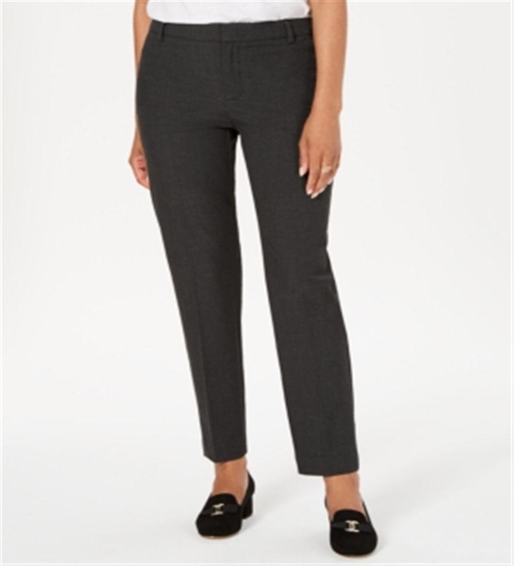 Charter Club Women's Slim Fit Ankle Pants Gray Size 8