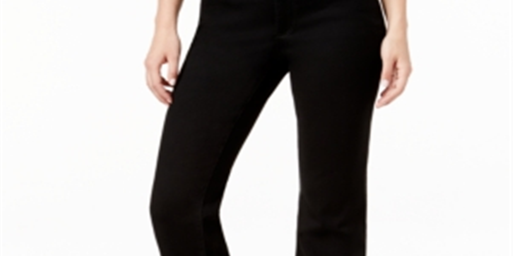 Charter Club Women's Prescott Tummy Control Bootcut Jeans Black Size 24X4.5