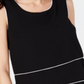 Alfani Women's Piped Trim Top Black Size Small