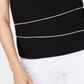 Alfani Women's Piped Trim Top Black Size Small