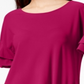 INC International Concepts Women's Ruffled Sleeve Top Pink Size Petite L