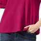 INC International Concepts Women's Ruffled Sleeve Top Pink Size Petite L