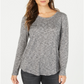 Style & Co Women's Long Sleeve Scoop Neck Top Gray Size XX-Large
