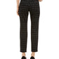 Charter Club Women's Plaid Bristol Skinny Ankle Jeans Black Size 14
