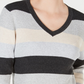 Karen Scott Women's Striped Ribbed Knit Cotton Sweater Multi Size Petite Small