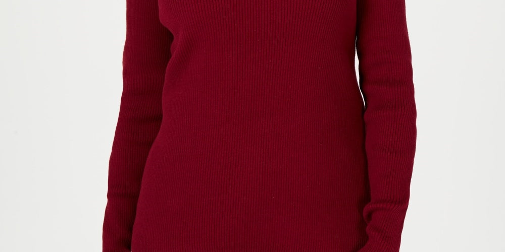 Karen Scott Women's Cotton V Neck Sweater Red Size Small