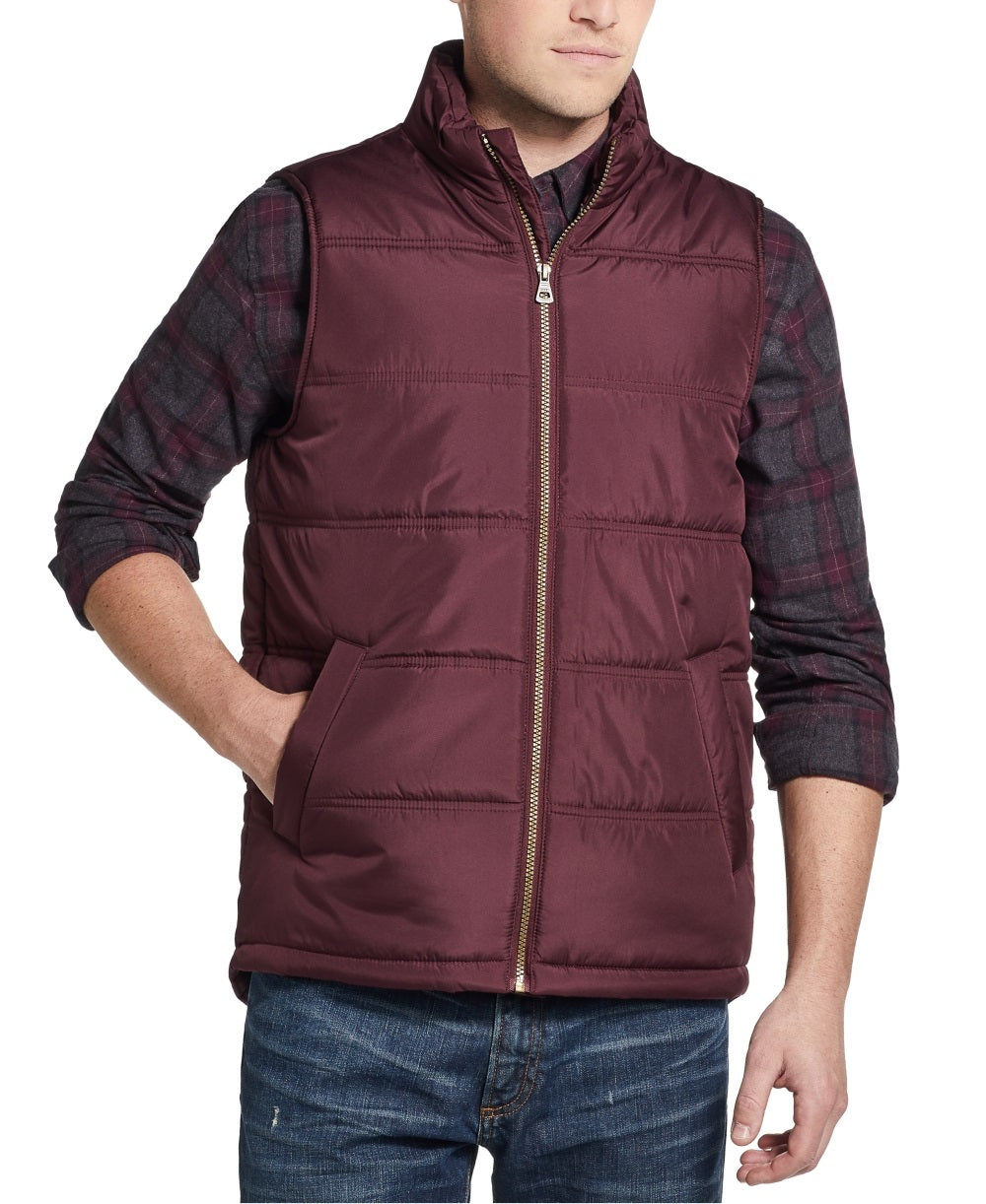 Weatherproof Vintage Men’s Zip Front Vest Red Size Small