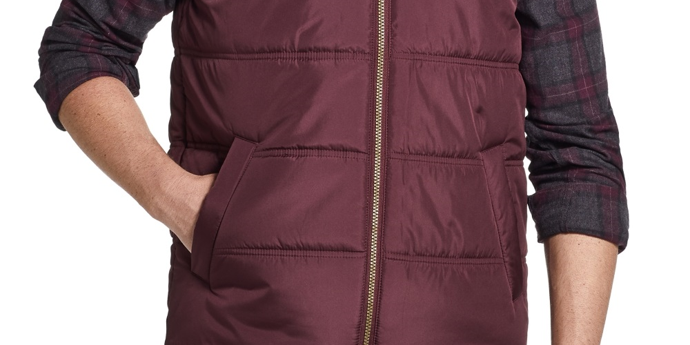 Weatherproof Vintage Men’s Zip Front Vest Red Size Small