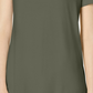 JM Collection Women's Cold Shoulder Swing T Shirt  Green Size Small