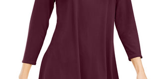 Alfani Women's Solid Swing Top Wine Size Petite X-Large