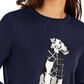 Tommy Hilfiger Women's Holiday Terrier Sweater Blue Size Medium